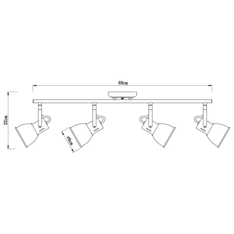 Спот Arte Lamp A1677PL-4WH
