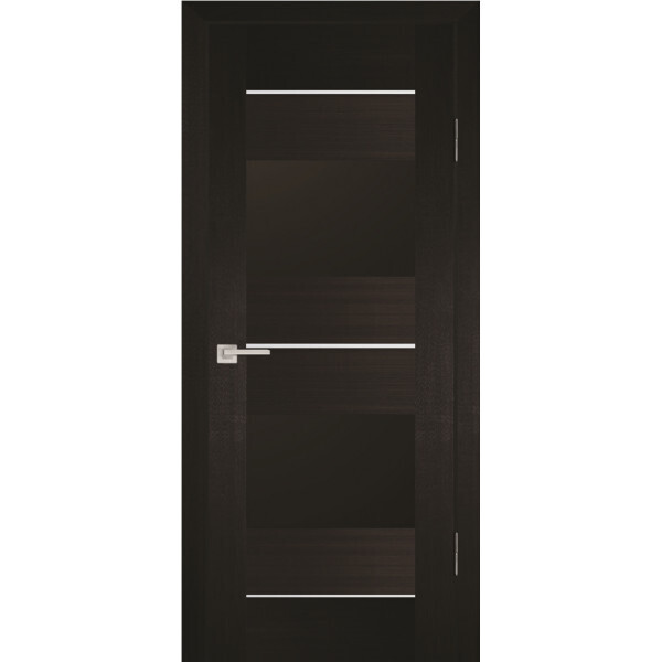 Межкомнатная дверь Graf PS-21 черный лакобель Венге Мелинга (1900 х 600)