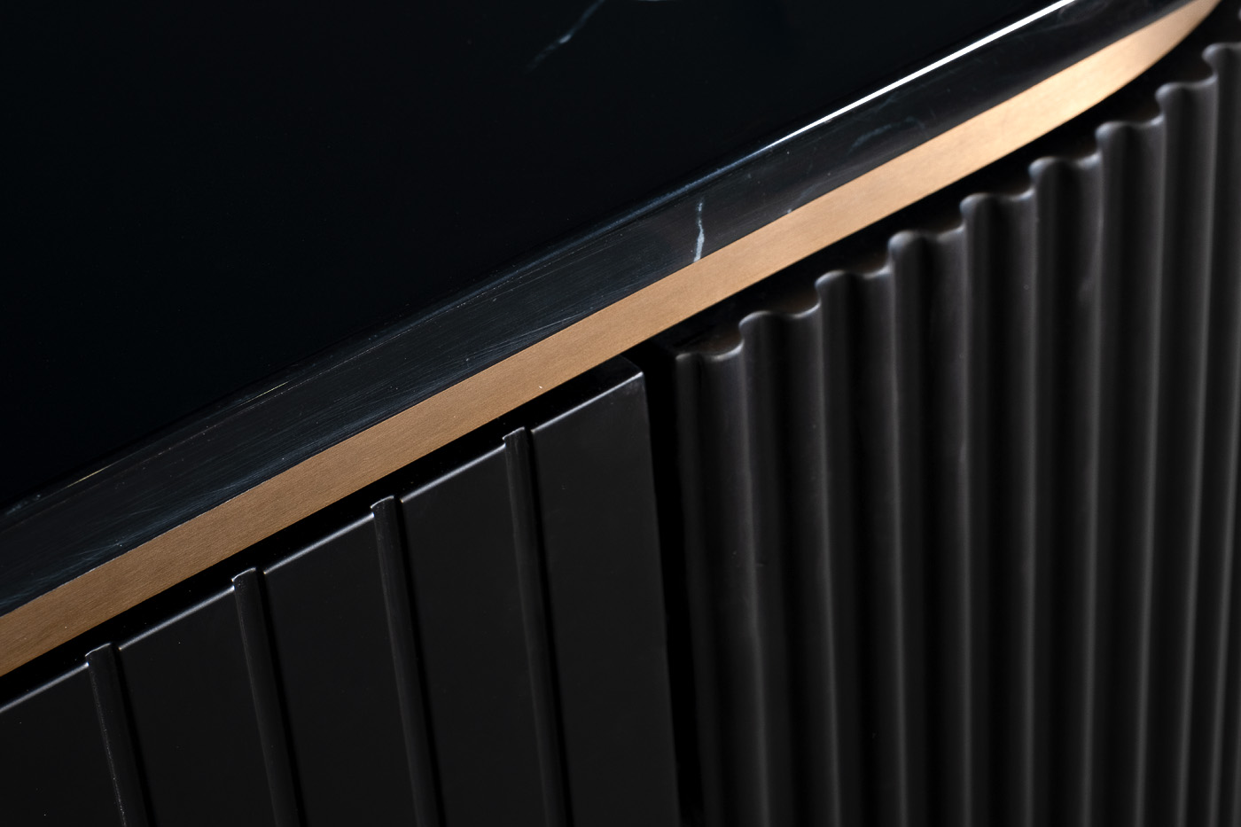 Комод округлый черный Garda Decor 77IP-2310