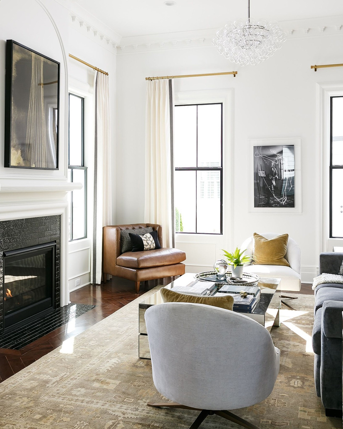 Серебряная люстра Баблс Louvre Home JJ10543-1DB