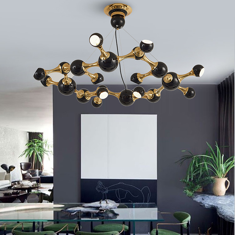 Дизайнерская люстра ATOMIC ROUND SUSPENSION White by ImperiumLoft