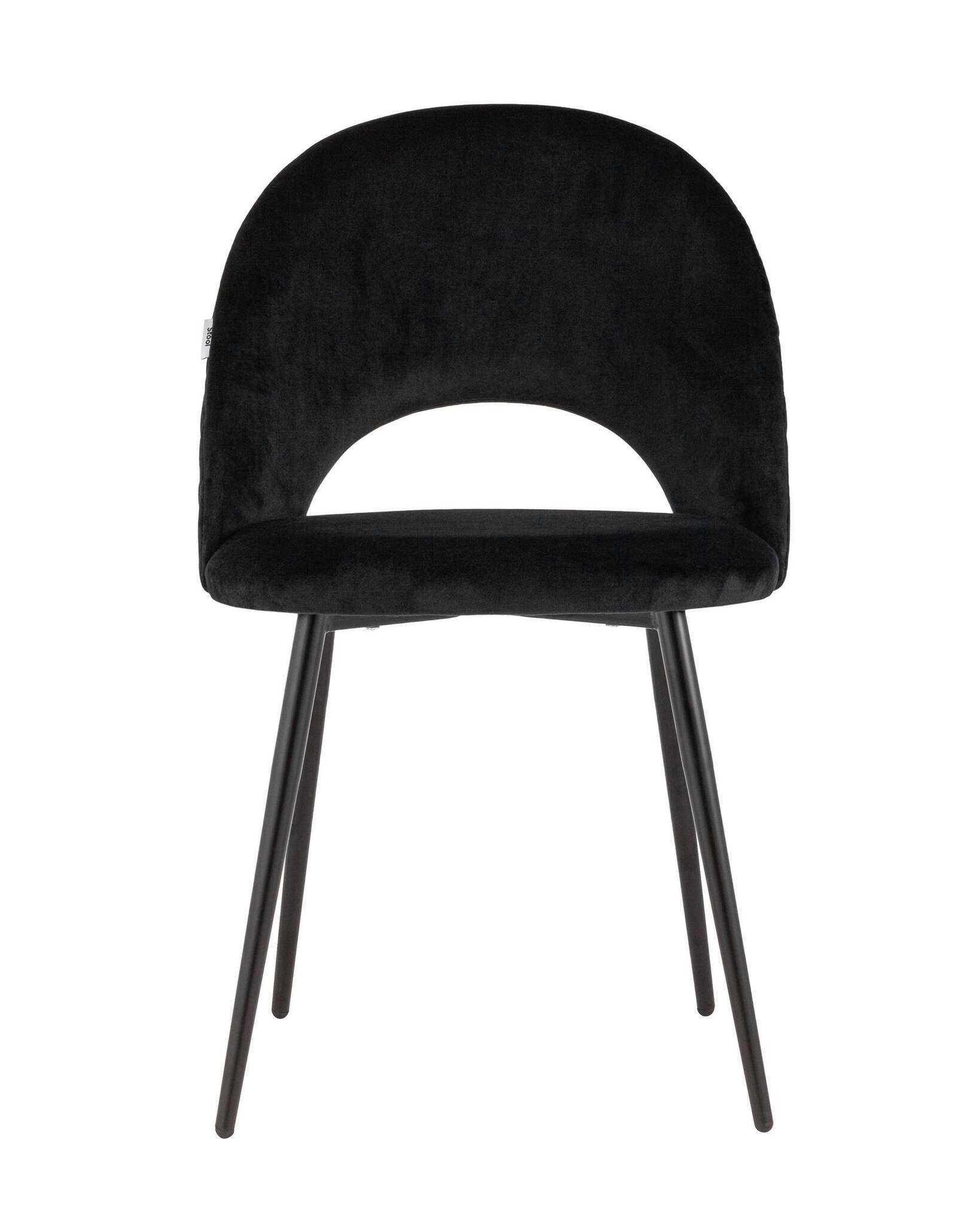 Стул Меган велюр с ромбами черный Stool Group