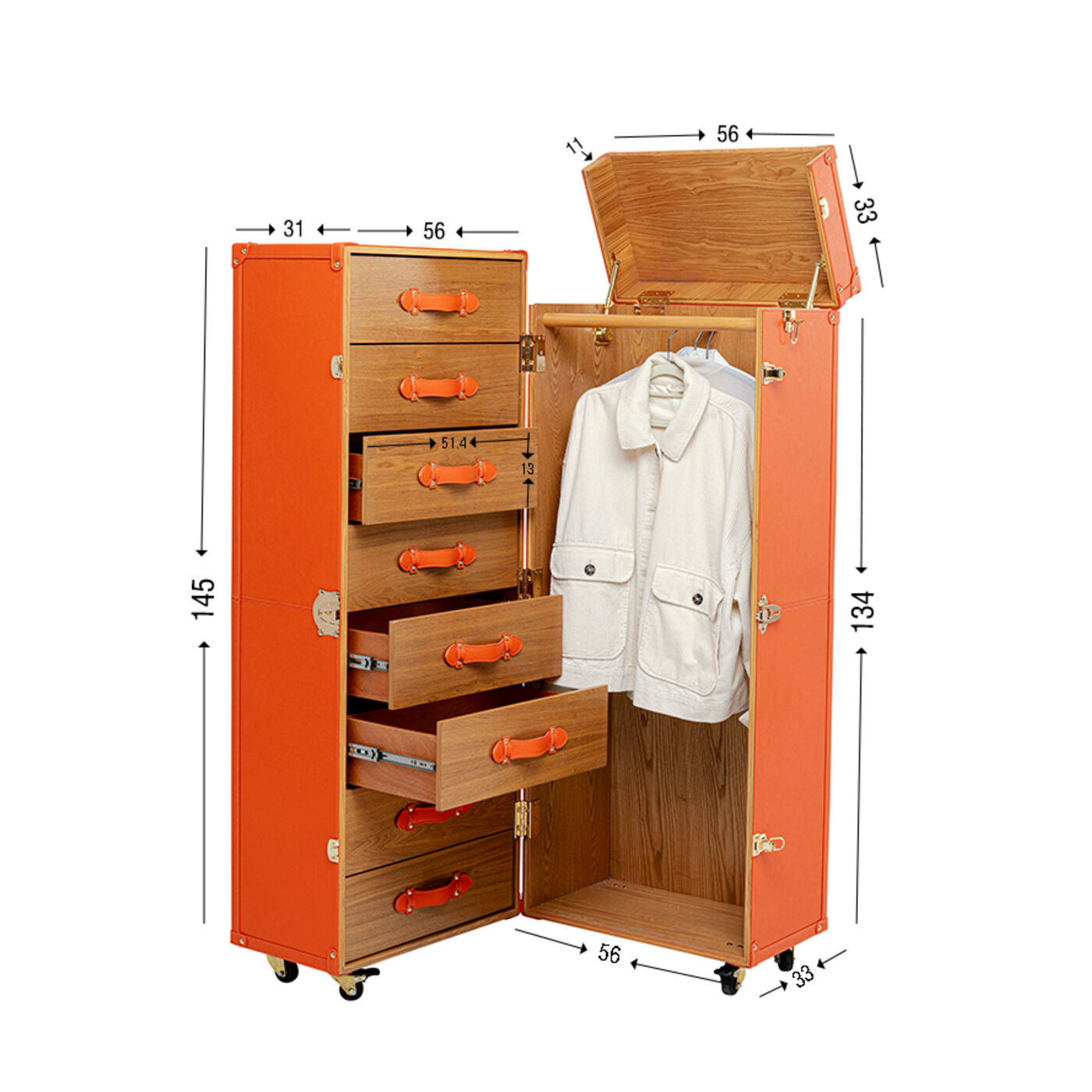 Гардероб Trunk Monaco Orange KARE 70941