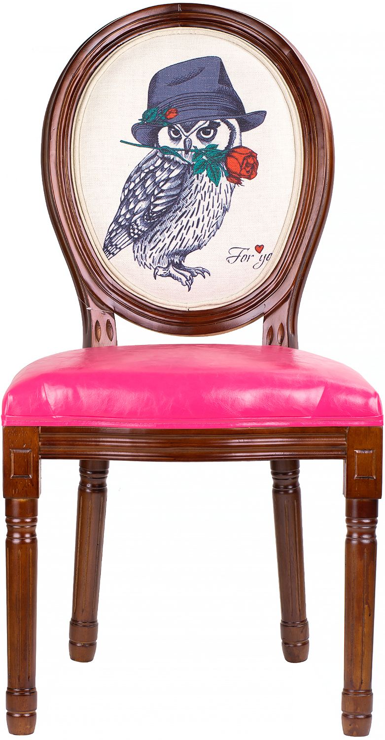 Стул Сова с розой Glasar 51-046