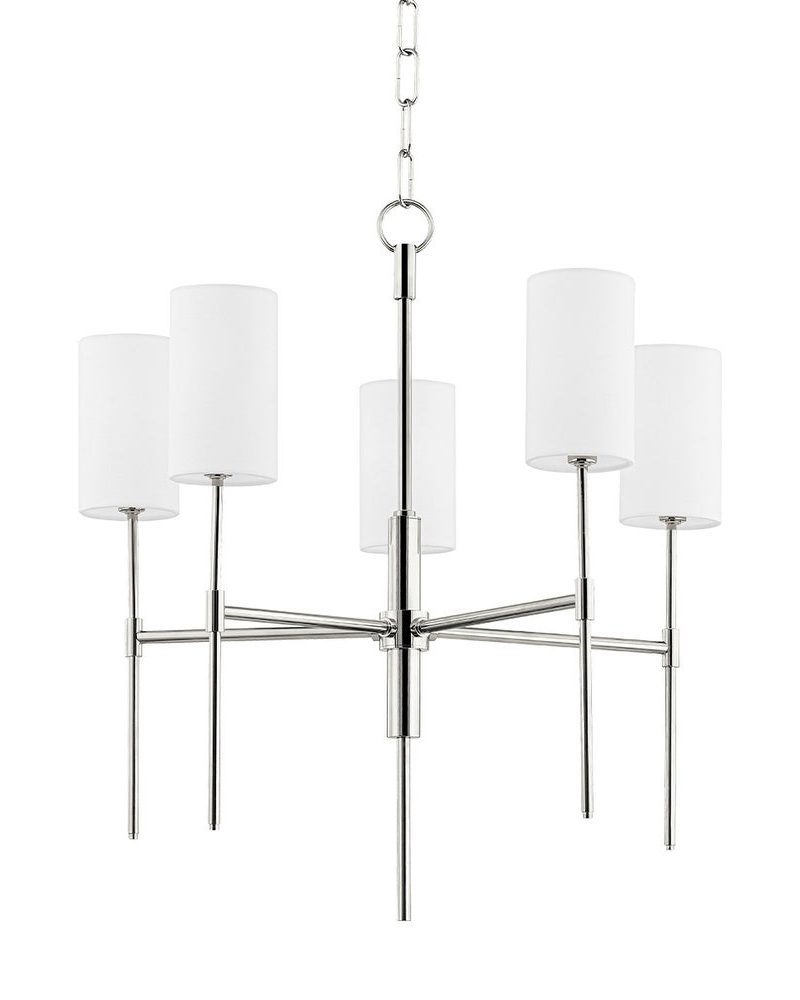 Серебряная люстра Аспен Louvre Home JJ10885-5D nickel