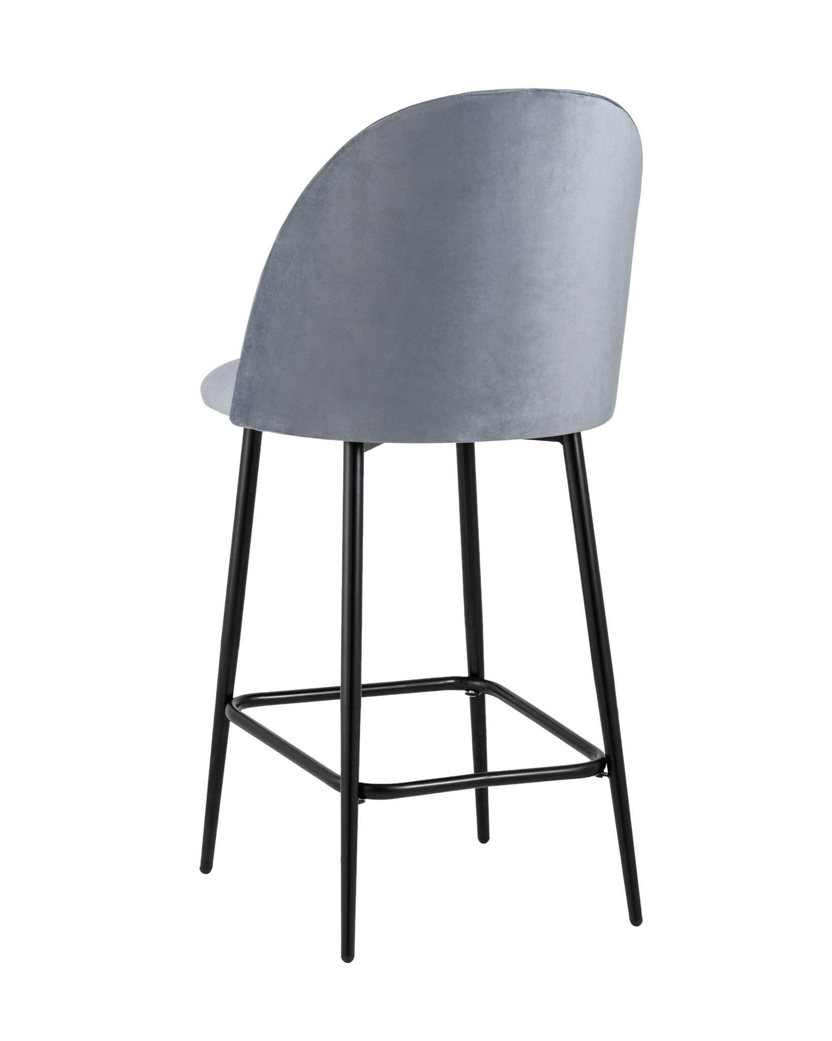 Стул полубарный Марсель велюр серый Stool Group