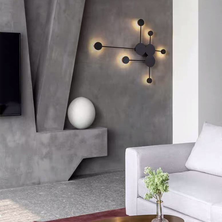 Бра Pin Wall Light 6 Black by ImperiumLoft