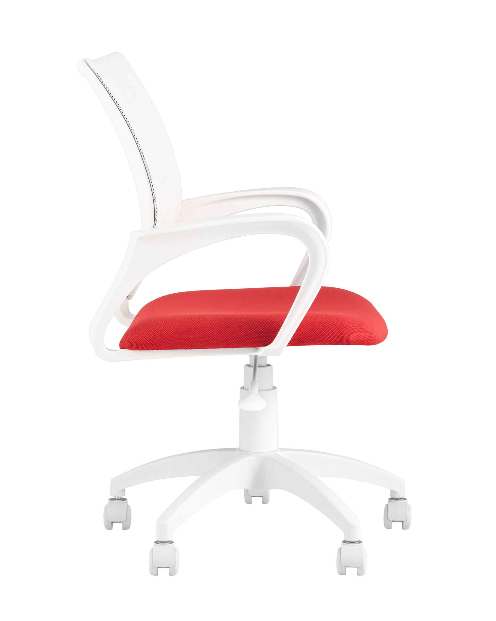 Кресло офисное TopChairs ST-BASIC-W красная ткань крестовина белый пластик Stool Group