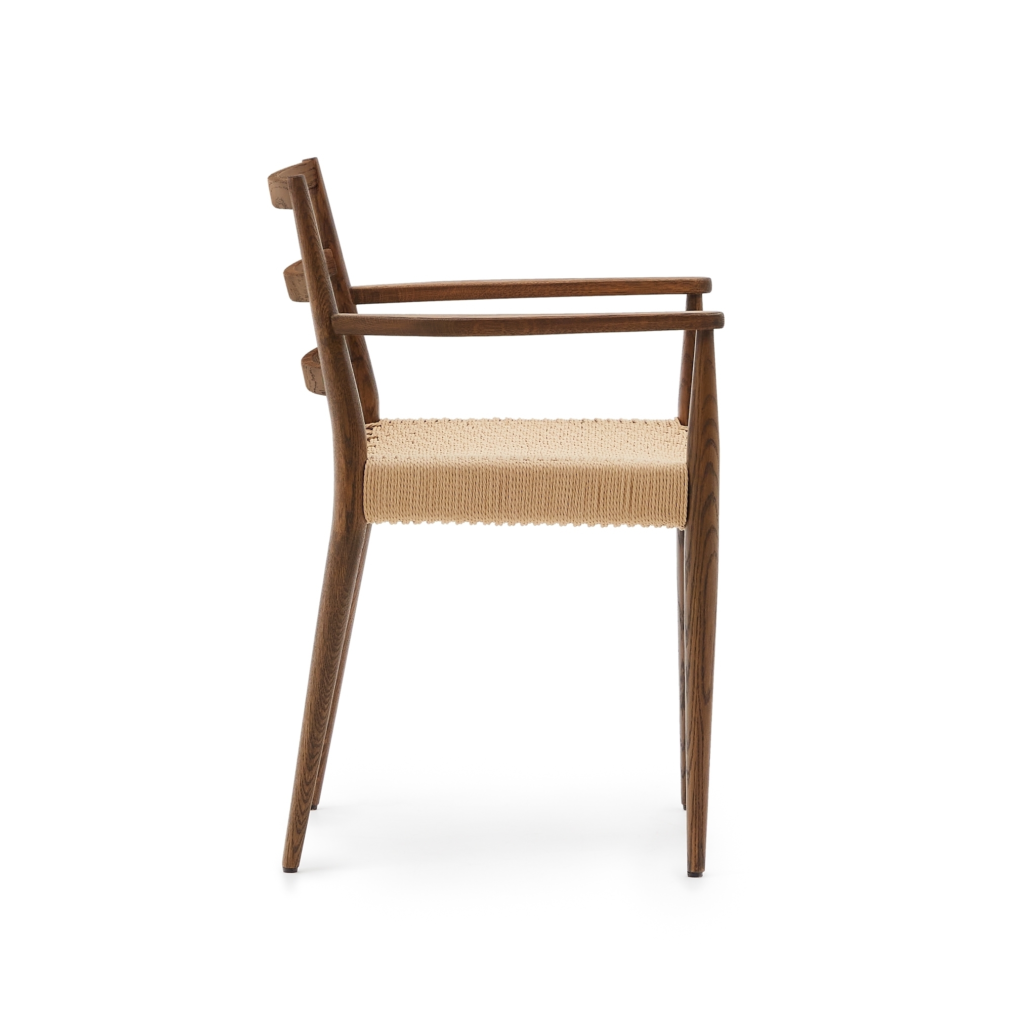 Analy Стул из массива дуба с отделкой под орех и сиденьем из веревки La Forma (ex Julia Grup)