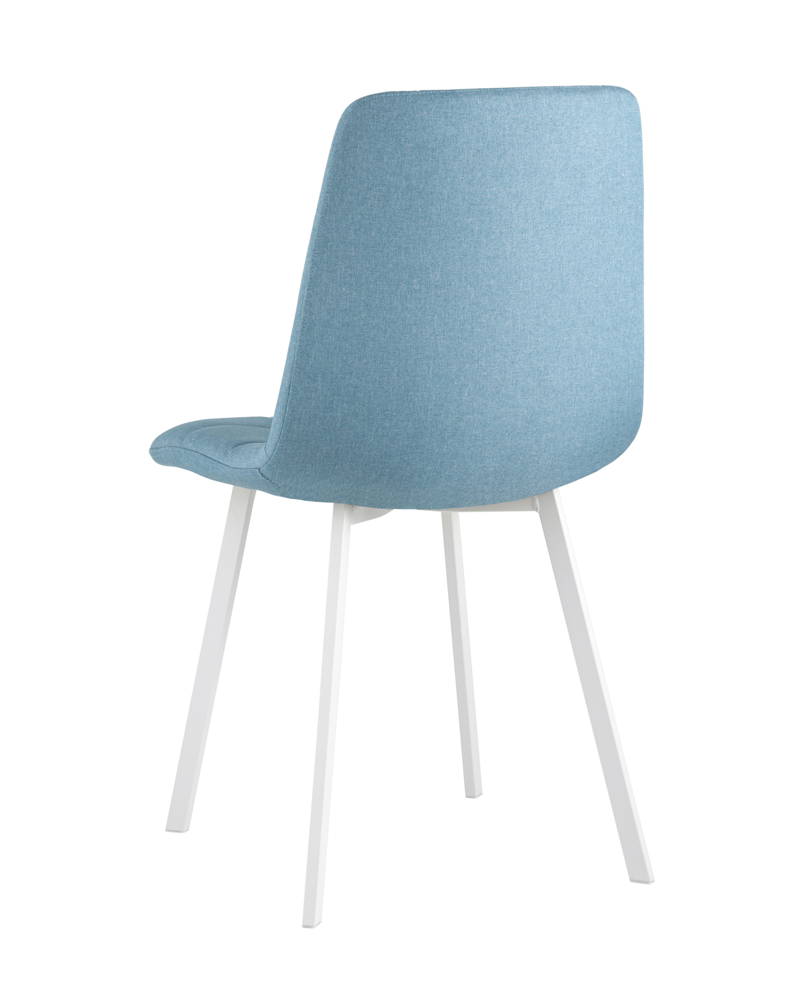 Стул Chilly рогожка голубой ножки белые Stool Group