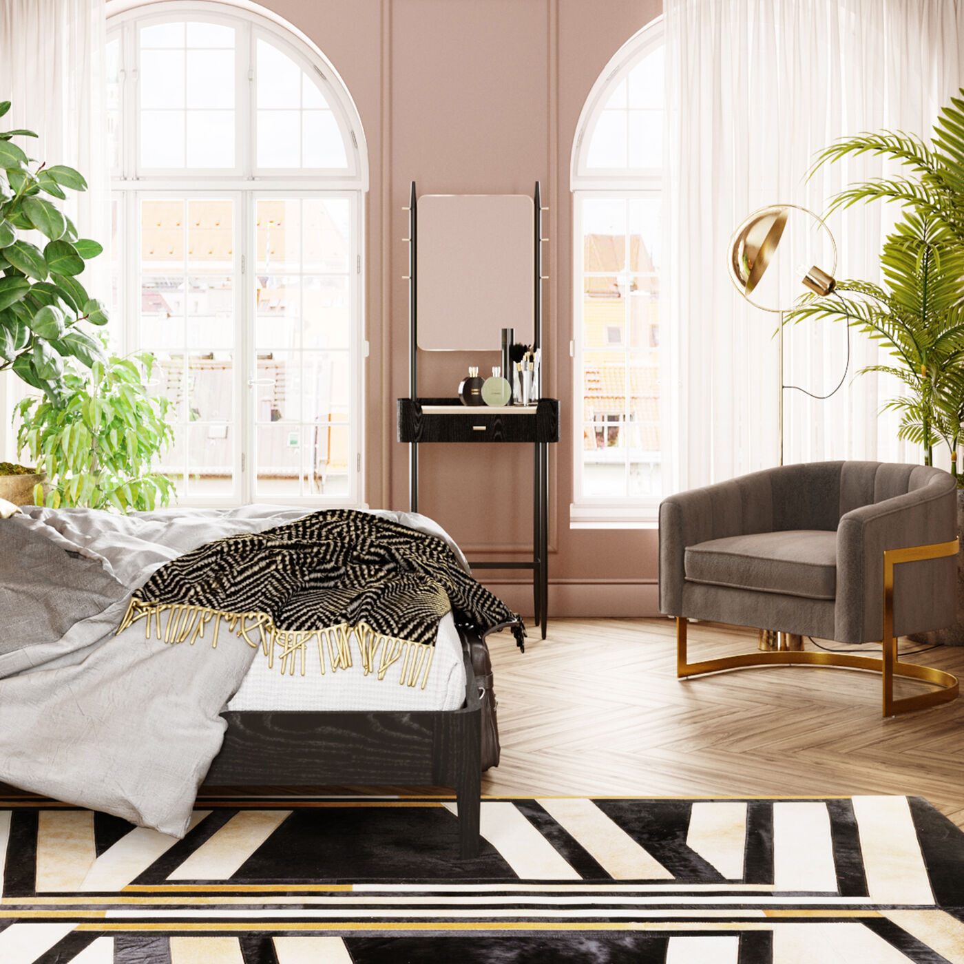 Вешалка + зеркало KARE Milano 85338