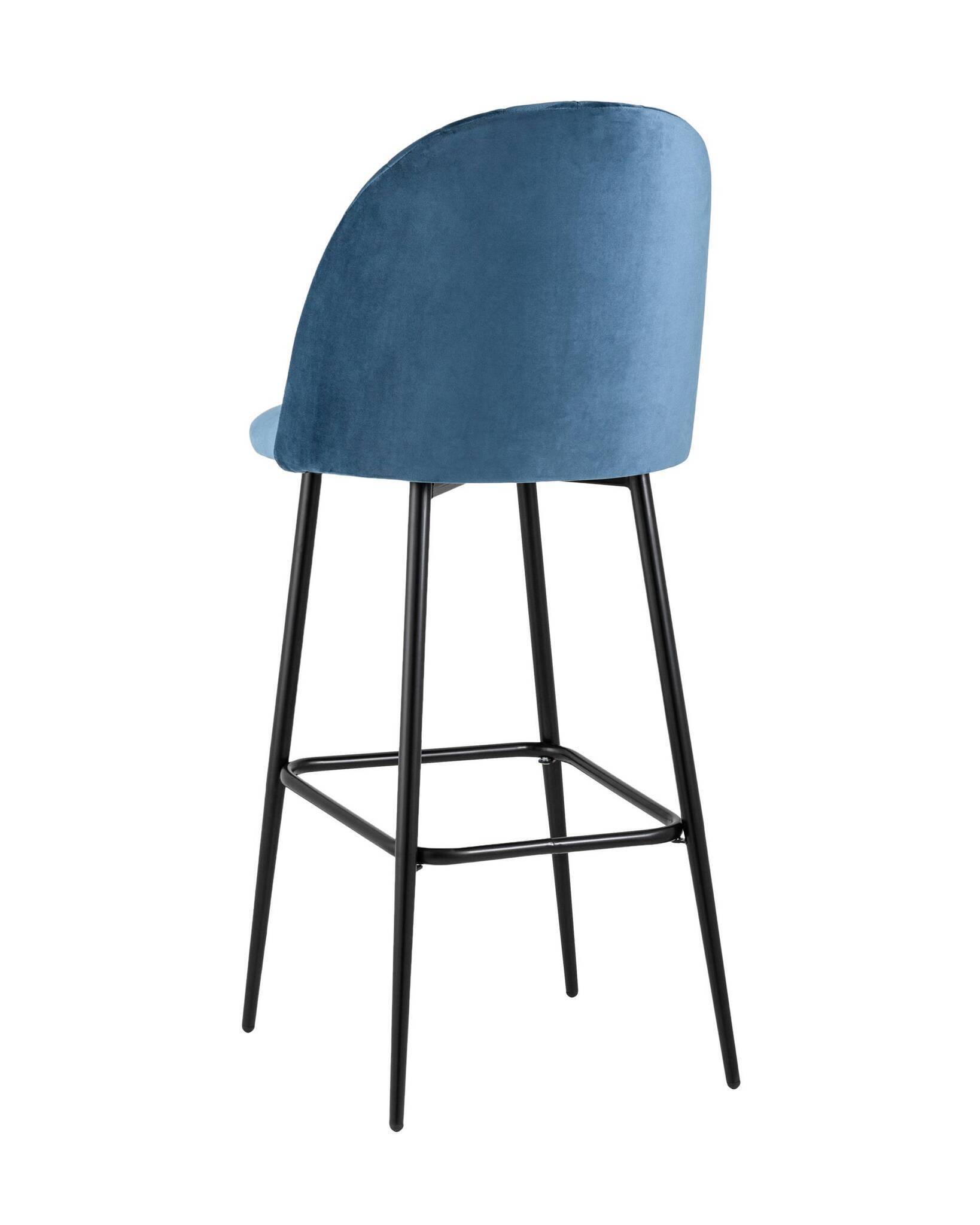Стул барный Марсель велюр пыльно-синий Stool Group