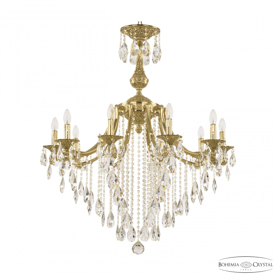 Люстра бронзовая с хрусталём 72111/10/300 B G