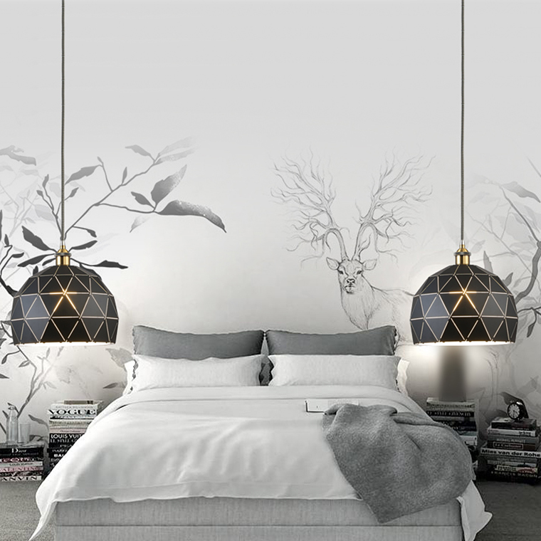 Подвесной светильник MELON D30 White/Black by ImperiumLoft