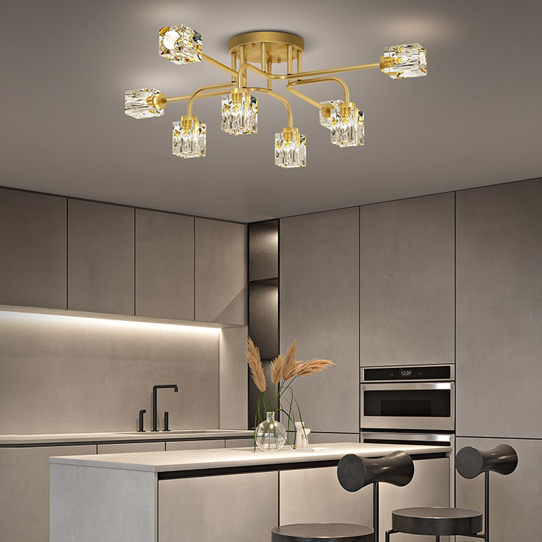 Потолочная люстра MICHAL L8 Brass by ImperiumLoft