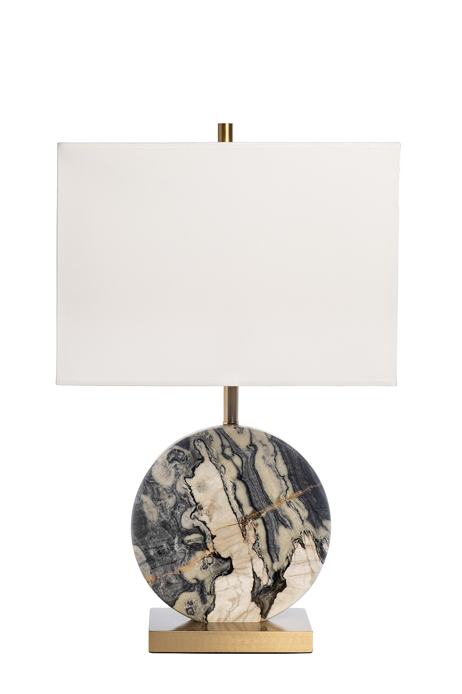 Лампа настольная с белым абажуром Garda Decor K2KM15690