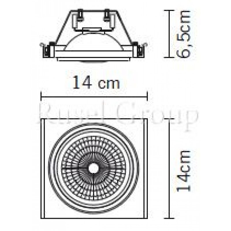 Встраиваемый светильник Fabbian Zen D67 L26