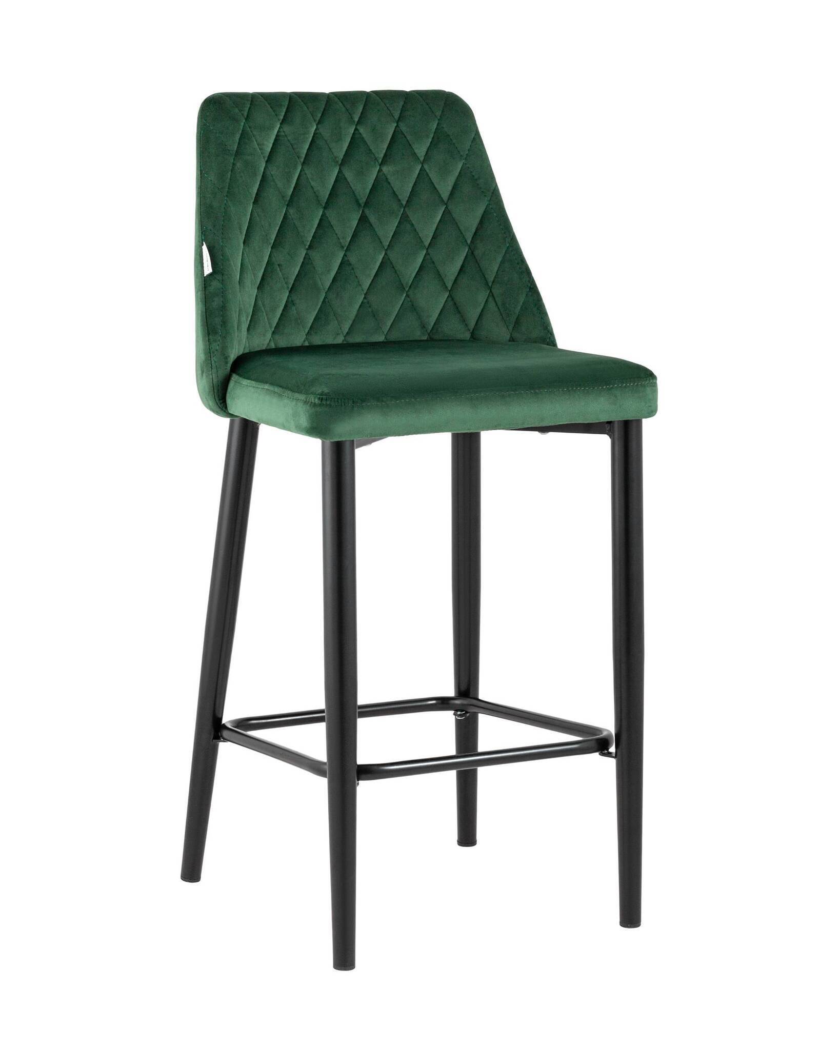 Стул полубарный Диего велюр зеленый Stool Group