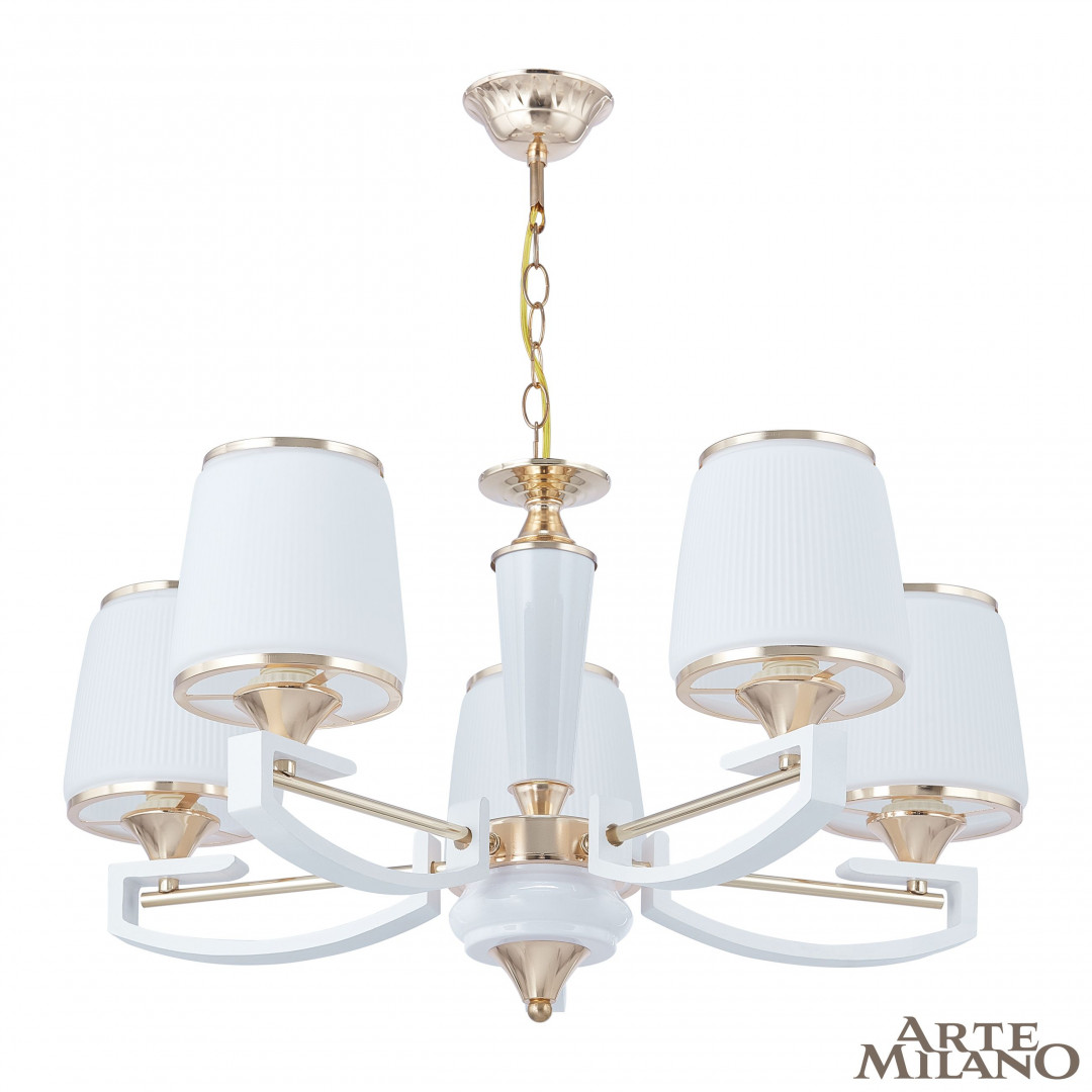 Люстра подвесная с плафонами 302457/5 Wh/Gd Arte Milano