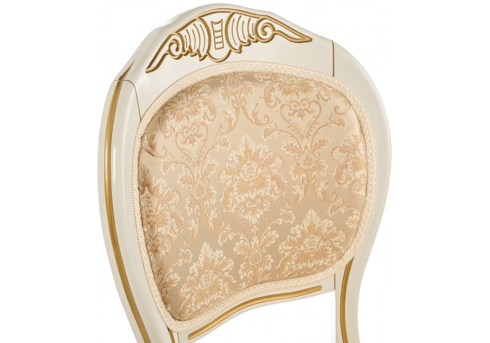 Стул деревянный Woodville Лауро слоновая кость с золотой патиной / бежевый 371810
