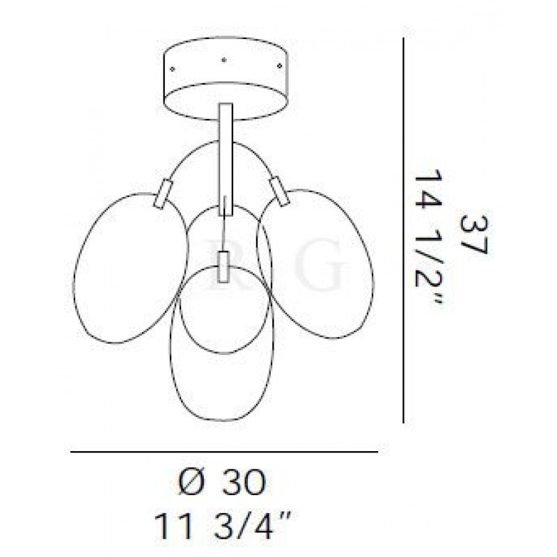 Потолочный светильник De Majo PRO-SECCO P4