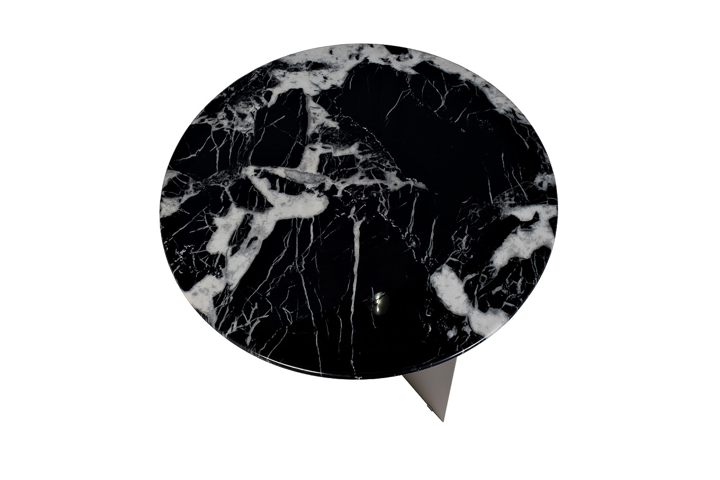 Столик журнальный искусственный мрамор черный Garda Decor 57EL-10311