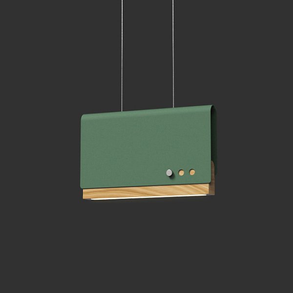 Светодиодный подвесной светильник BOOK 2 H15*25 Green by ImperiumLoft