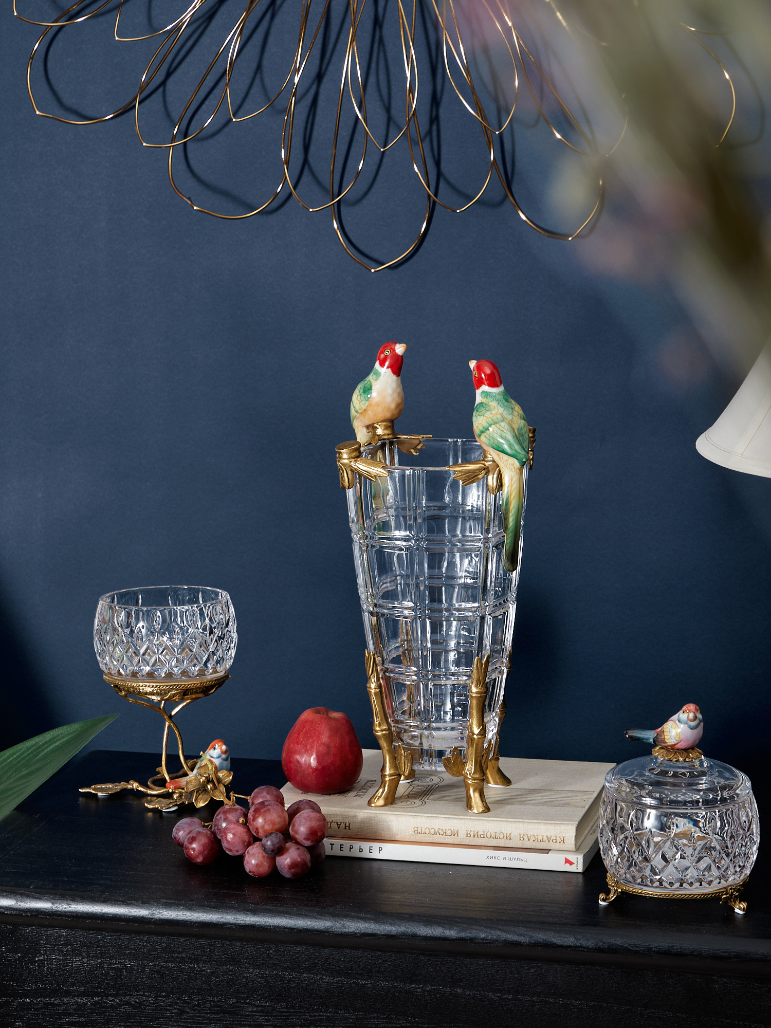 Ваза с птичками Glasar HGL490/1/GLASS