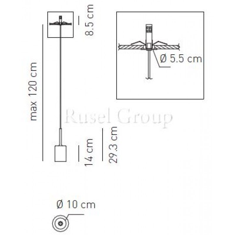 Встраиваемый светильник Axo Light SPILLRAY SP M I
