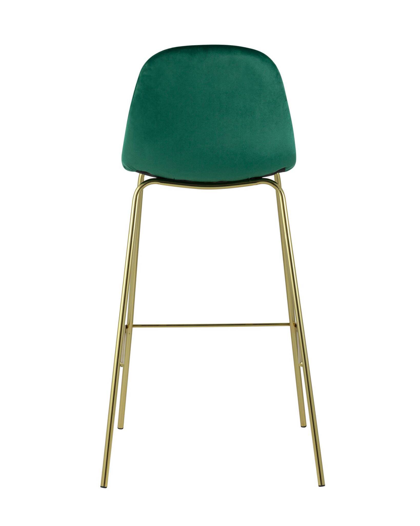 Стул барный Валенсия велюр зеленый золотые ножки Stool Group