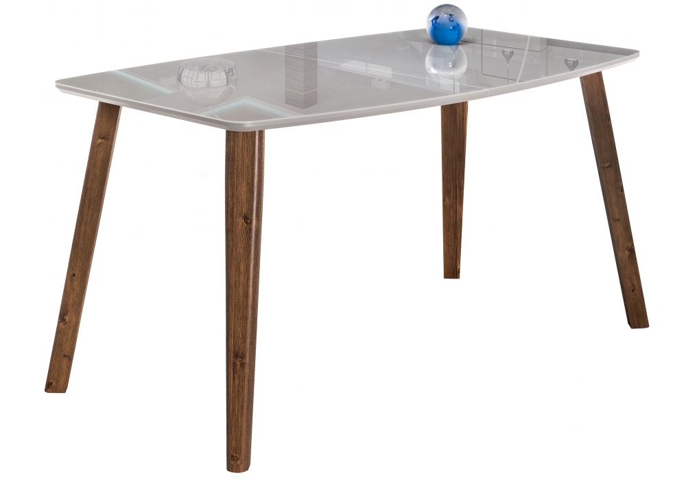 Стол стеклянный Woodville Серсея орех кантри / грей 462101