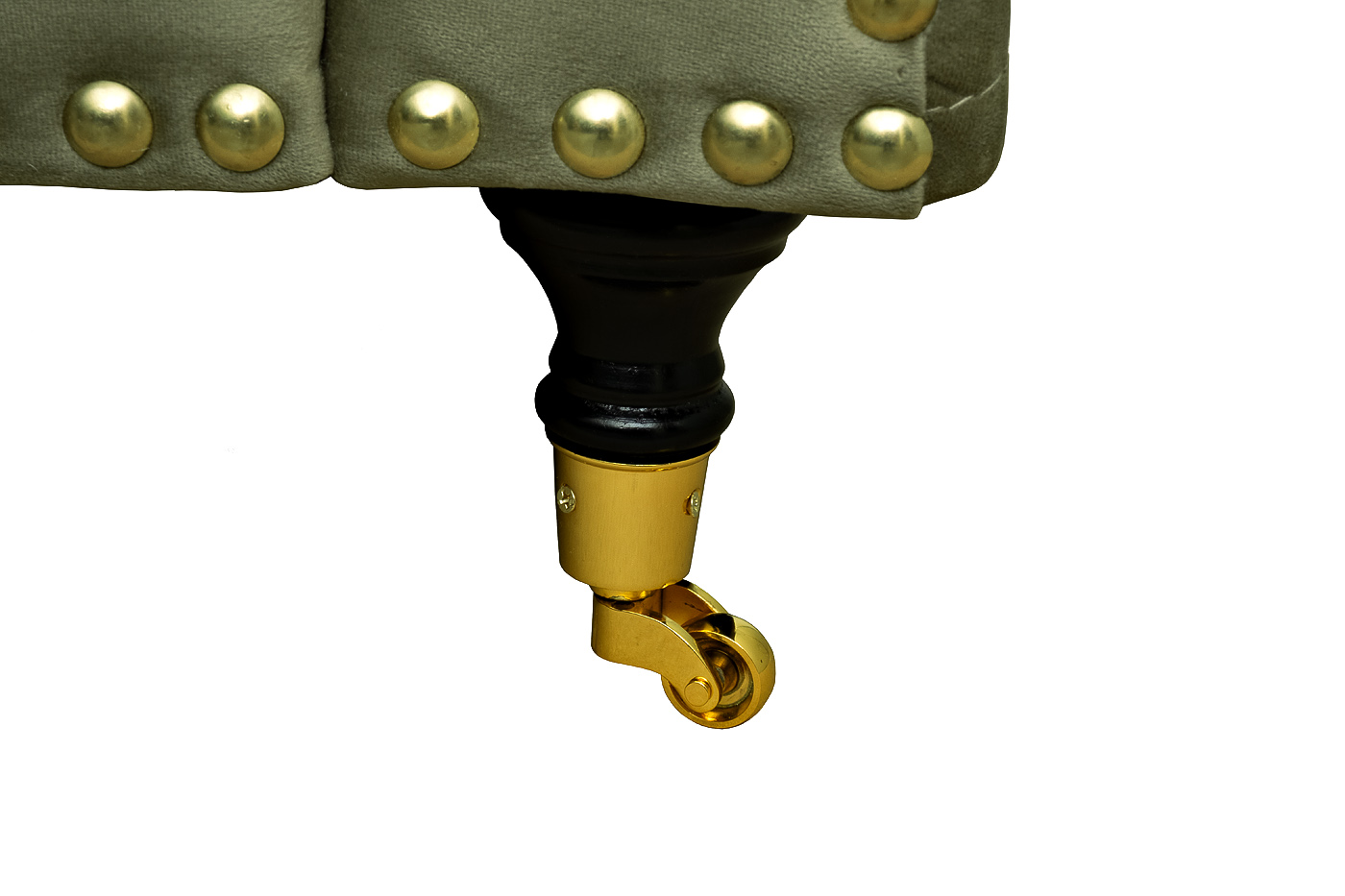 Диван треестный велюровый оливковый Garda Decor SORRENTO-220-Colt1002