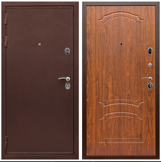 Дверь входная Graf Престиж Антик медь / МДФ 6 мм ФЛ-140 Мореная береза