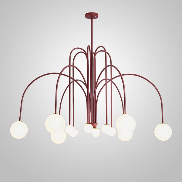 Потолочная люстра DAY L12 D130 Red by ImperiumLoft
