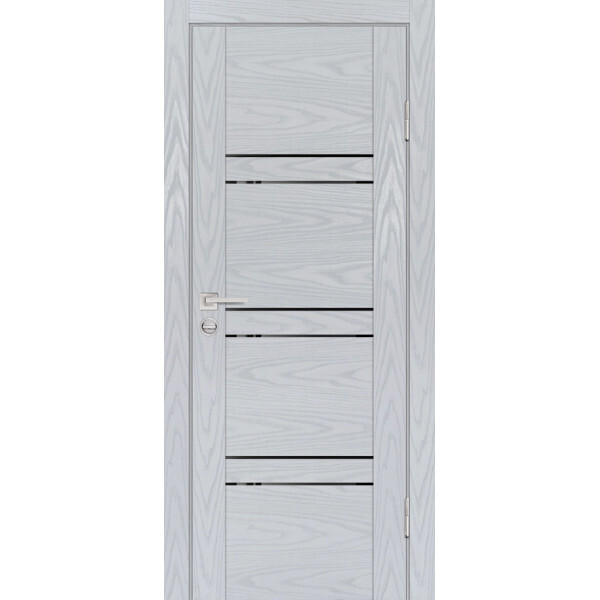 Межкомнатная дверь Graf PSM-6 черный лакобель Дуб скай серый (2000 х 700)