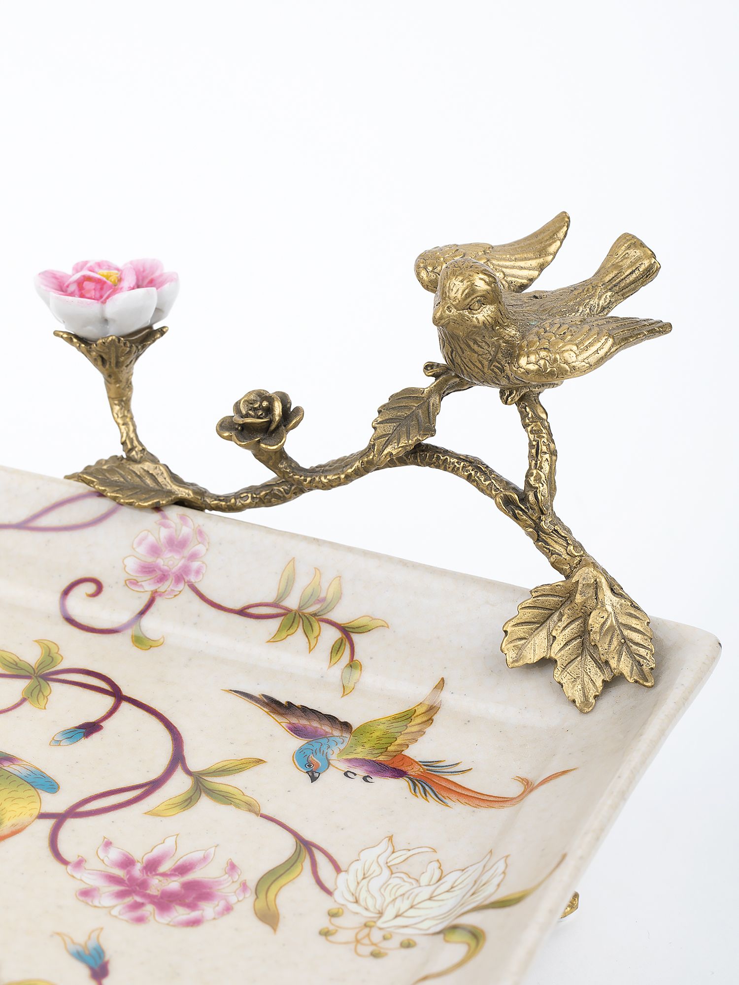 Блюдо с птичкой Glasar 31G2431/C716FC/HFD2075