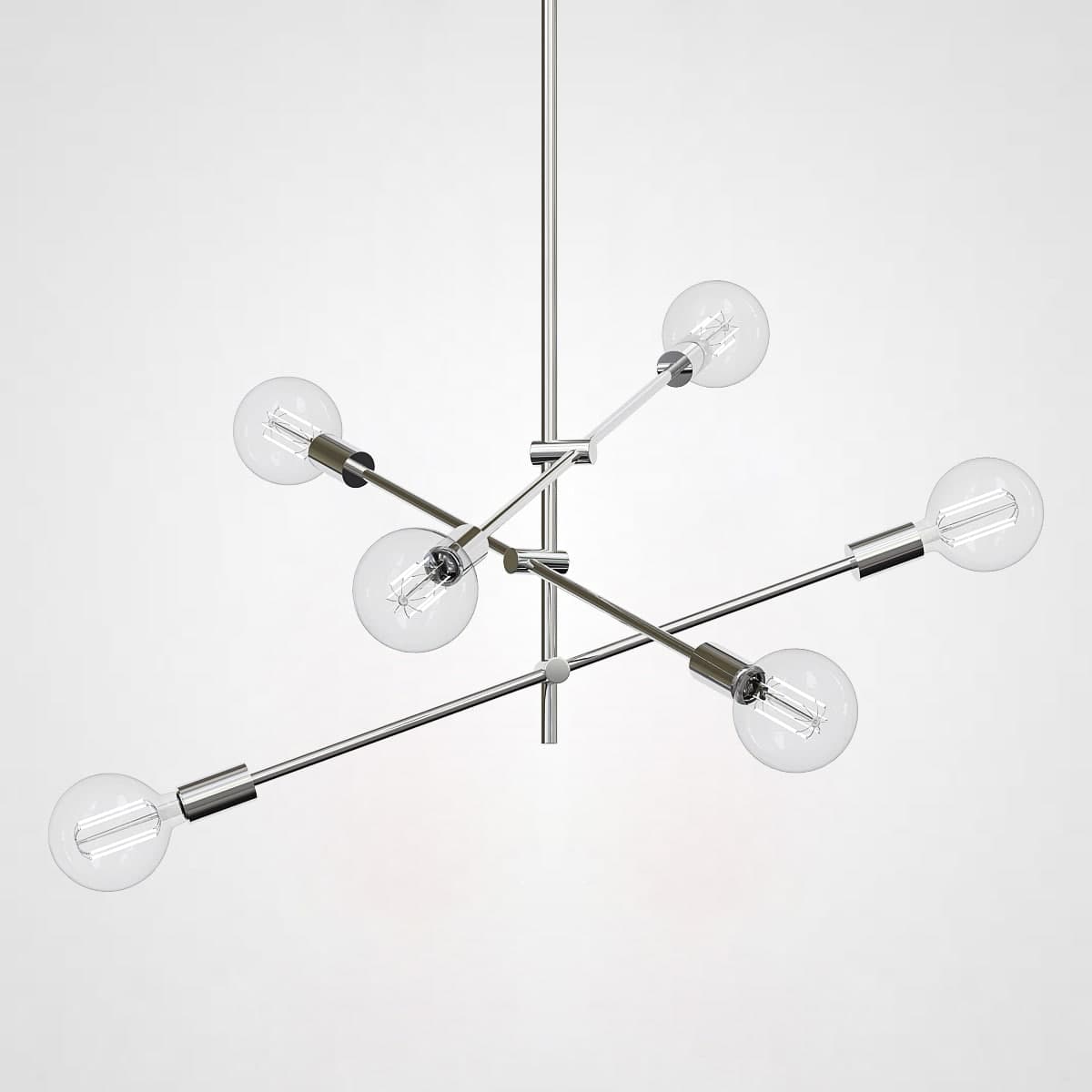 Люстра LF Studio Cliff Pendant 6 Chrome by ImperiumLoft