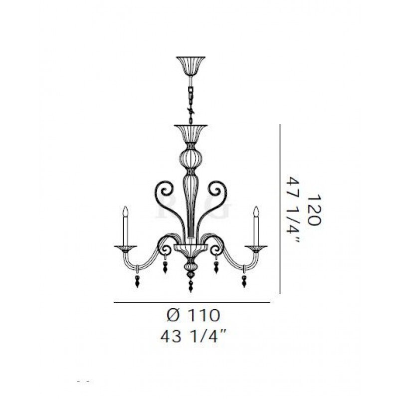 Люстра De Majo SARA K10