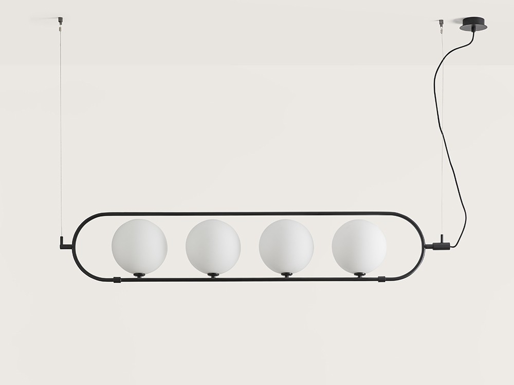 Подвесной светильник Abbacus черный 4L Aromas del Campo