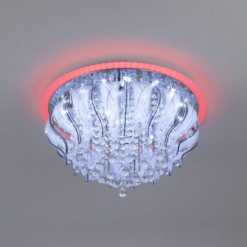 Накладная люстра Eurosvet 80119/8 хром/синий+красный+фиолетовый