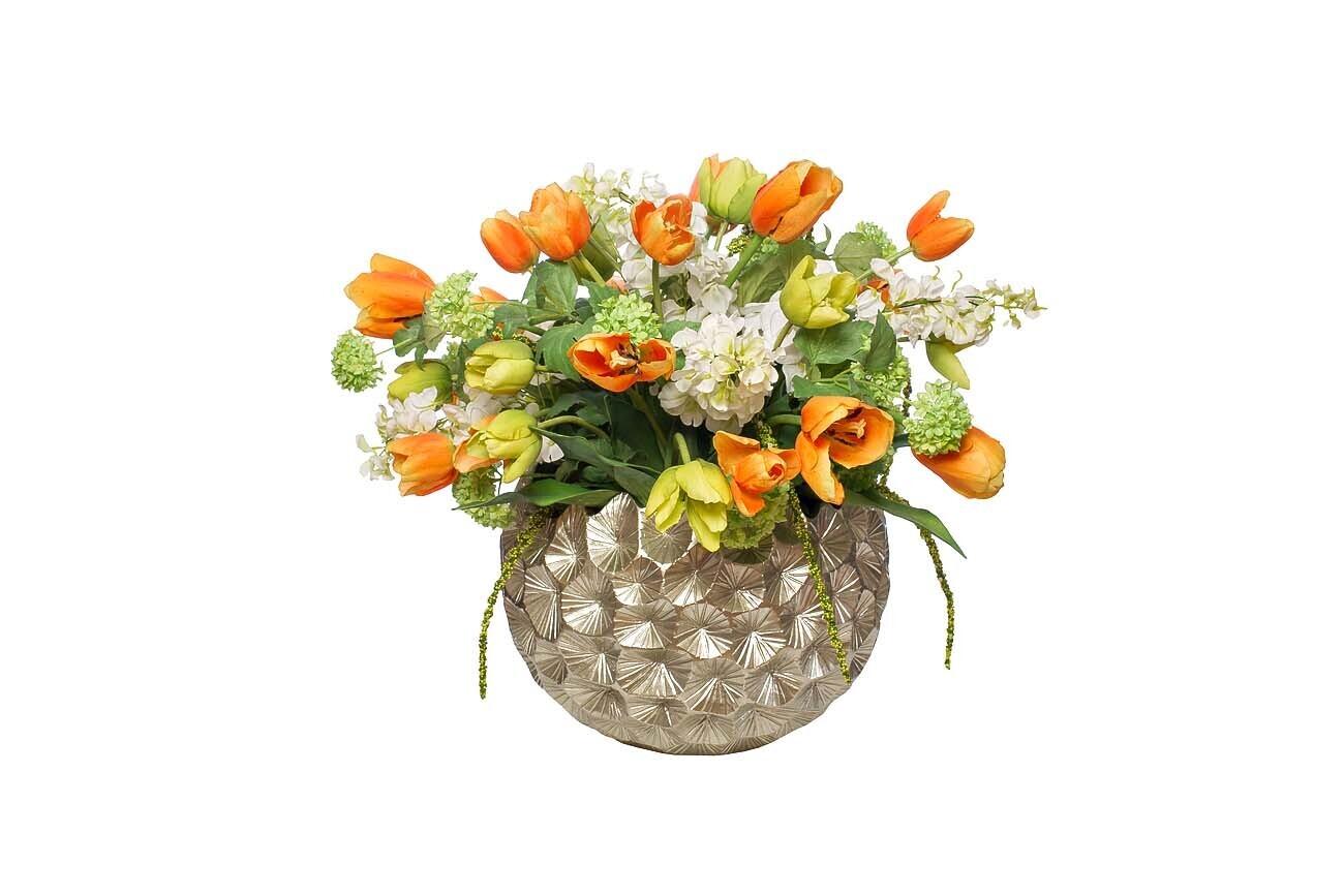 Кашпо серебряное Garda Decor ZS-C1032-18