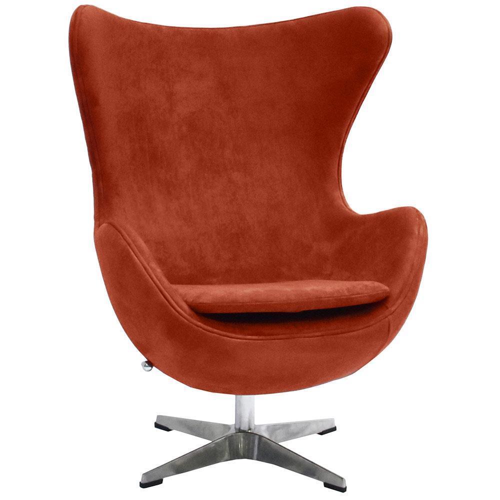 Кресло EGG CHAIR терракотовый, искусственная замша Bradex Home FR 0646