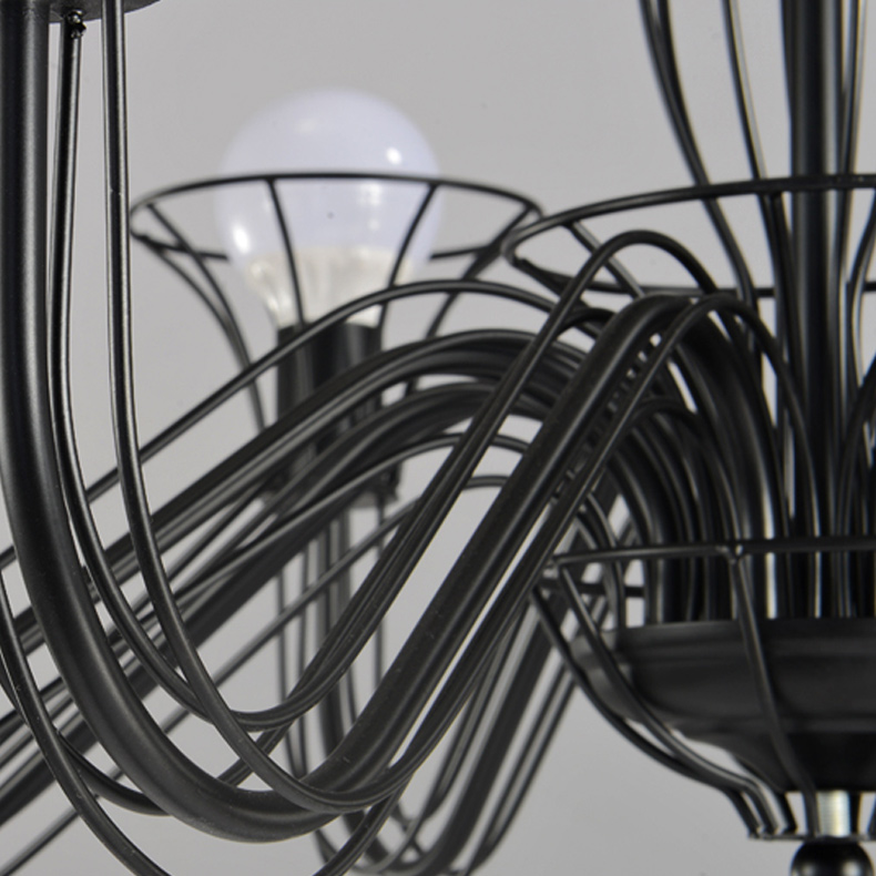 Подвесная люстра CAST 5 Black by ImperiumLoft