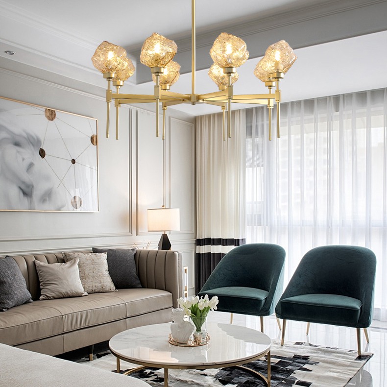 Подвесная люстра TORCH 8 Янтарный by ImperiumLoft