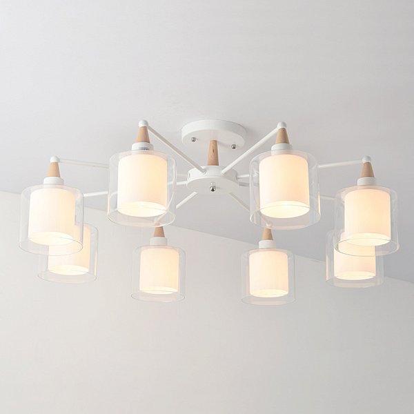 Люстра на штанге RICE D89 White by ImperiumLoft