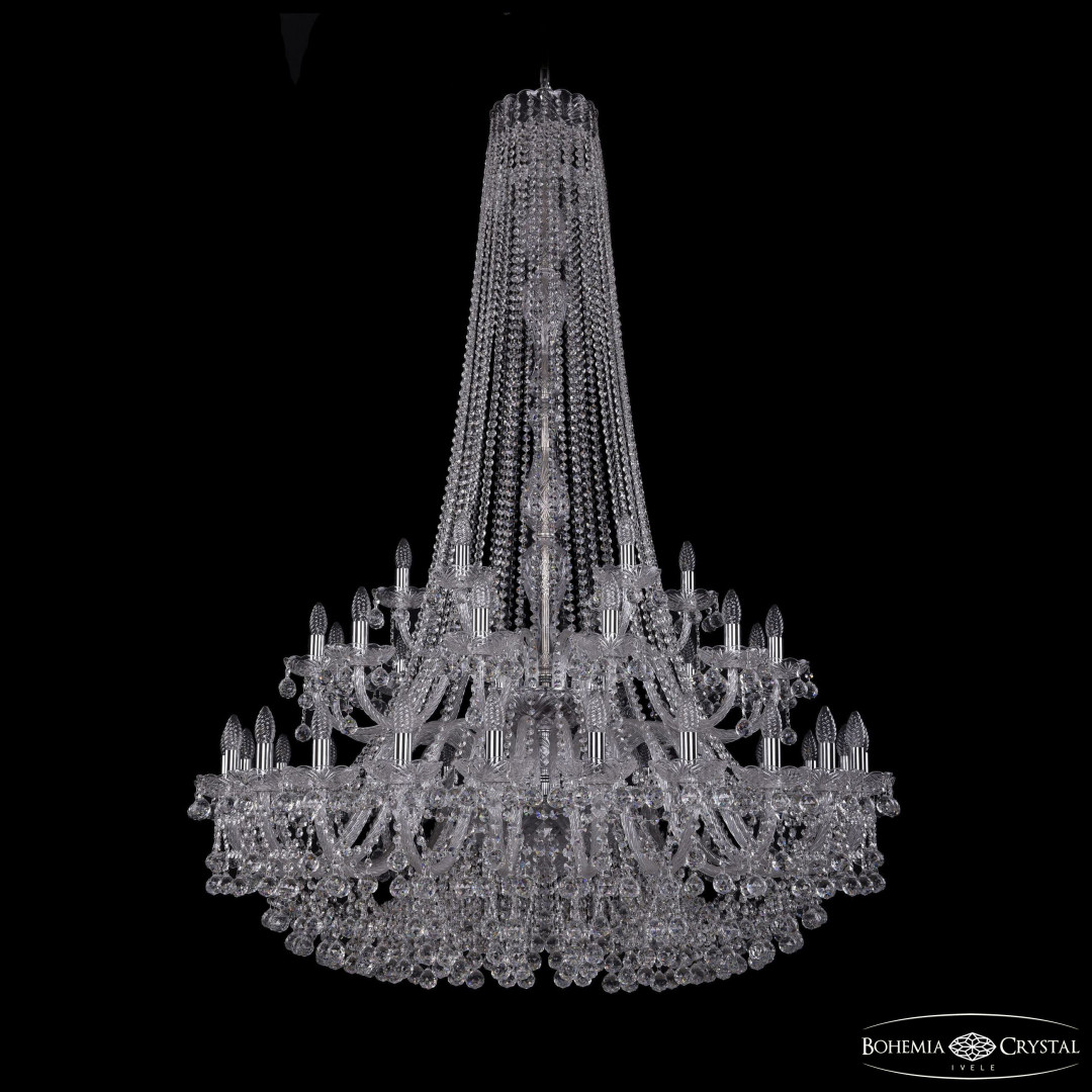 Люстра хрустальная 1409/24+12+6/460/h-174/2d Ni