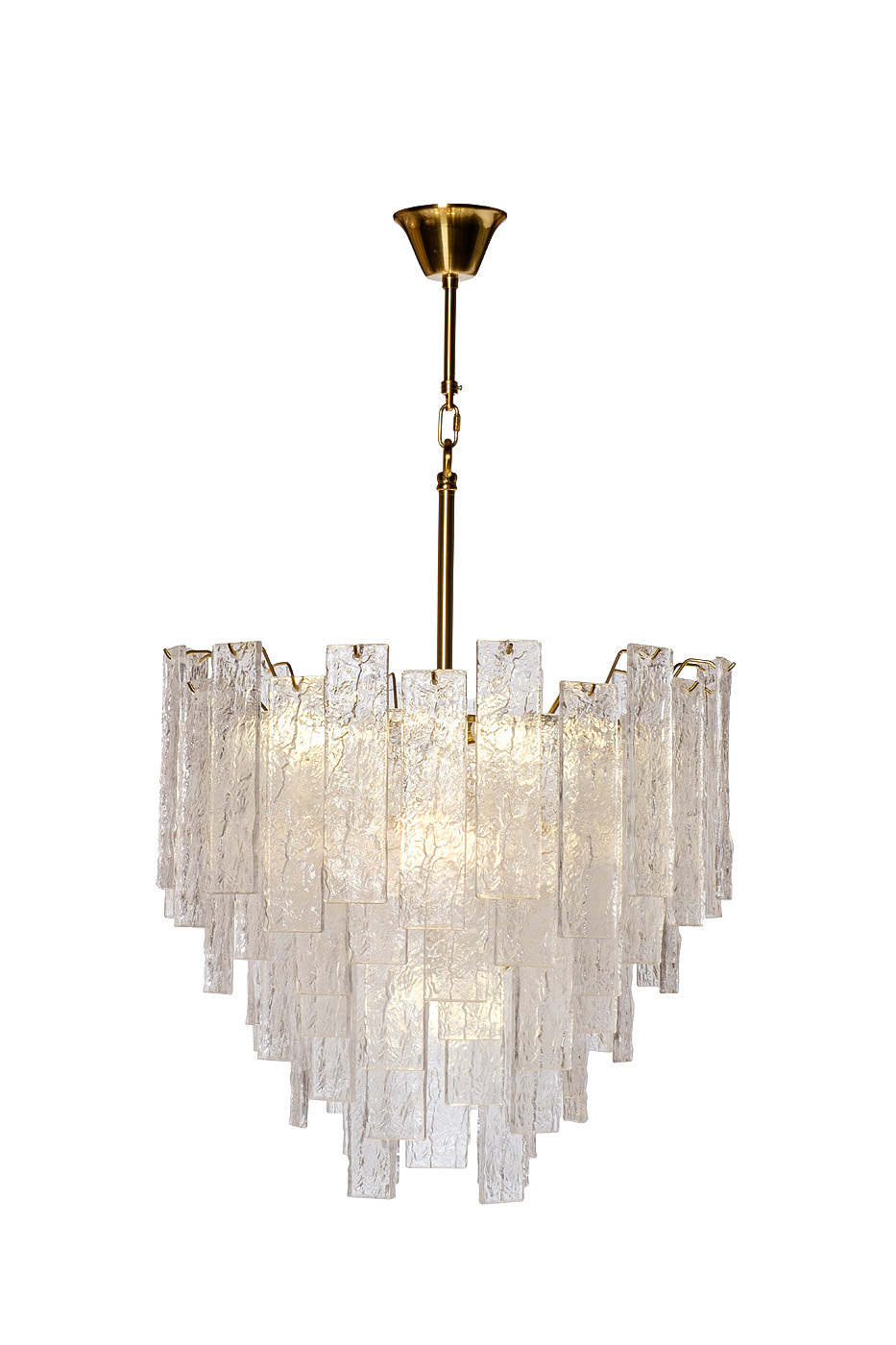 Люстра потолочная ICE рифленое стекло/латунь Garda Decor 91GH-1014-8