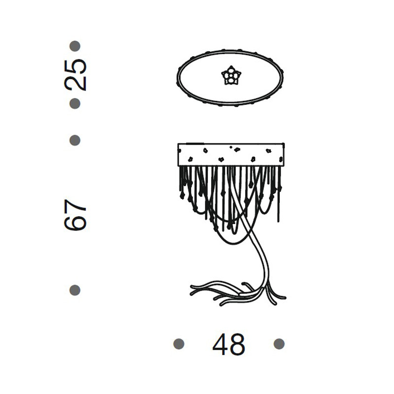 Настольная лампа IDL 443/4L avorio regale oro