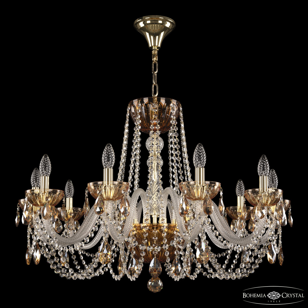 Люстра 5402/10/300 G Amber/M-1H K721 Bohemia Ivele Crystal