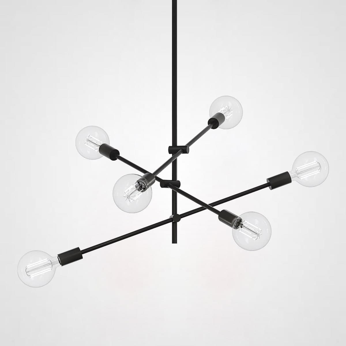 Люстра LF Studio Cliff Pendant 6 Black by ImperiumLoft